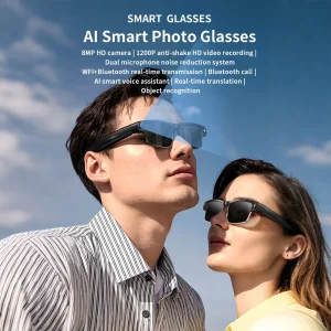 AI Smart Glasses with HD Camera & Real-Time Translation